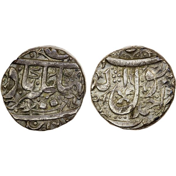 MUGHAL: Jahangir, 1605-1628, AR rupee (11.33g), Ahmadnagar (AH1014) year 27, about EF