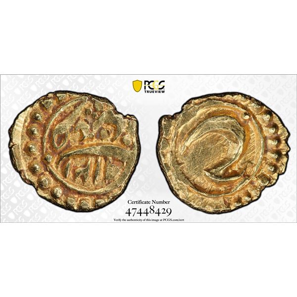 MYSORE: Tipu Sultan, 1782-1799, AV fanam (0.38g), Patan, AM1219 (1790), PCGS MS62