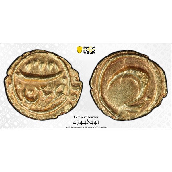 MYSORE: Tipu Sultan, 1782-1799, AV fanam (0.37g), Patan, AM1223 (1794), PCGS MS63