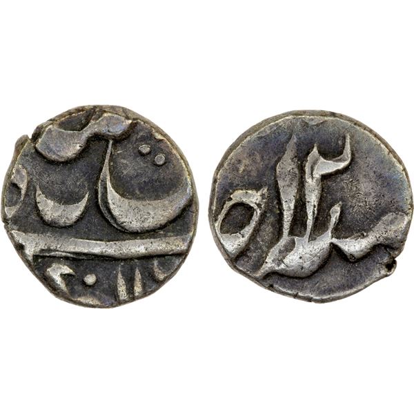 BENGAL PRESIDENCY: AR 1/8 rupee (1.42g), "Murshidabad", year 12, VF