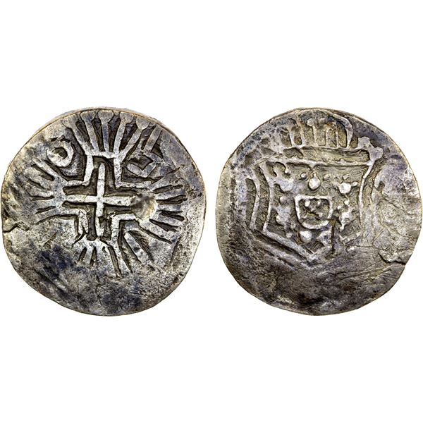 DIU: Josè I, 1750-1777, AR rupia (11.29g), 1750, VF-EF