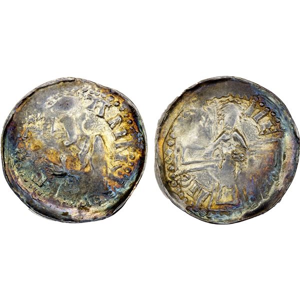 FRANCE: METZ (BISHOPRIC): Bertram, 1179-1212, AR denier (0.74g), ND, EF-AU