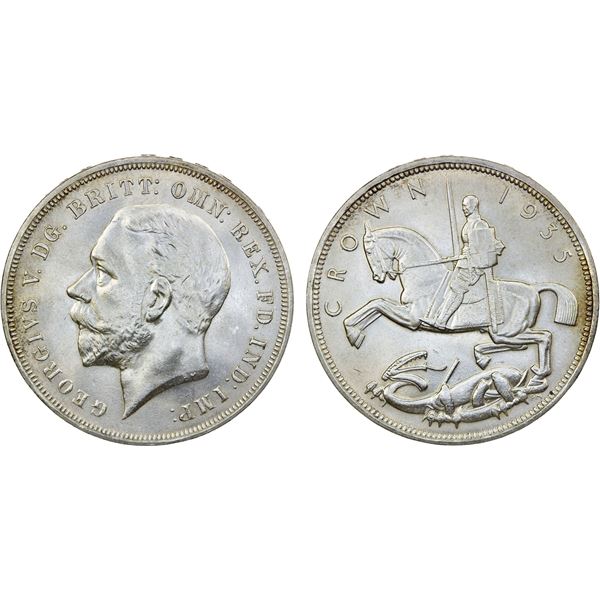 GREAT BRITAIN: George V, 1910-1936, AR crown, 1935, Choice UNC
