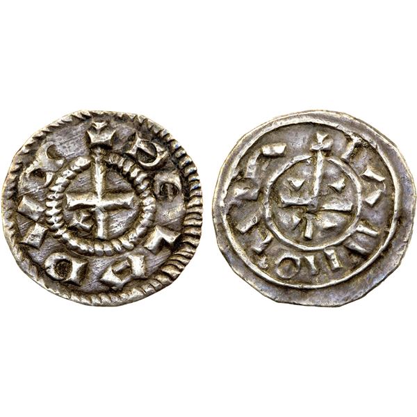 HUNGARY: Bela I, as duke, 1048-1060, AR denar (0.76g), EF