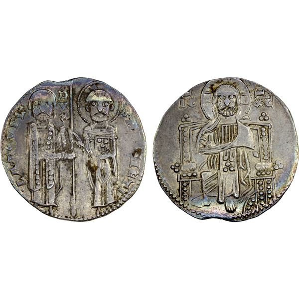 VENICE: Lorenzo Tiepolo, 1268-1275, AR grosso (2.19g), ND, EF