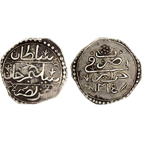 ALGERIA: Selim III, 1789-1807, AR 1/4 budju, Jaza'ir, AH1214, EF