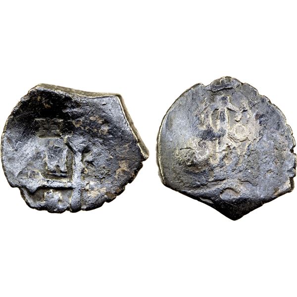 CHINA: Chopmarked Coins: Mexico: Felipe III, 1598-1621, AR 1/2 real (1.55g), ND (1609-20), Good