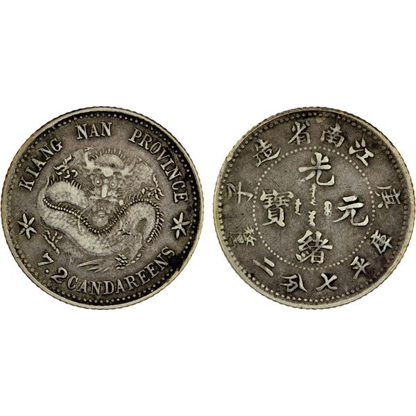 KIANGNAN: Kuang Hsu, 1875-1908, AR 10 cents, CD1900, VF