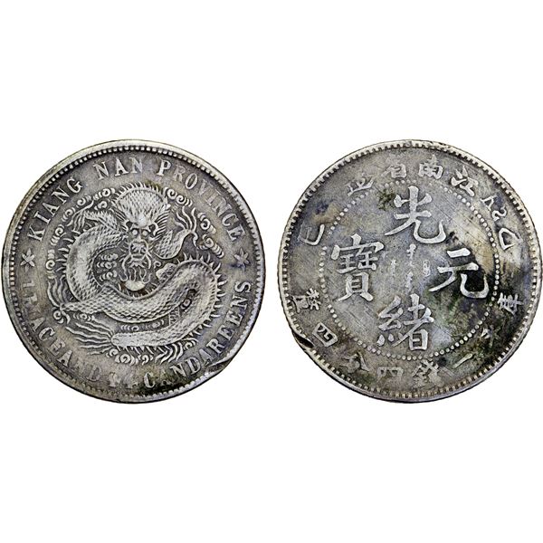 KIANGNAN: Kuang Hsu, 1875-1908, AR 20 cents, CD1905, F-VF