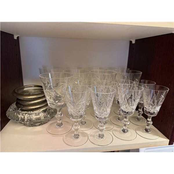 crystal and coasters