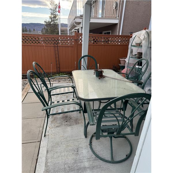 Patio table 6 chairs no cushions