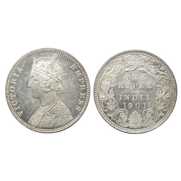 1901, Silver Rupee, Bombay Mint,