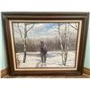 Image 1 : Allan Sapp Painting 32Lx27H Title: Getting Warmer Outside