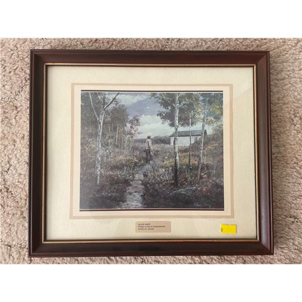 Allan Sapp - "Picked A Pail Of Chokecherries" Print 13.5Lx11.5H