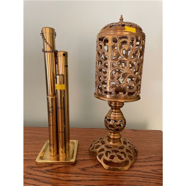 Assorted Collection Of Brass Decor - Change Holder, & More