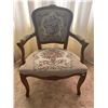 Image 1 : Antique Sitting Chair With Floral Upholstered Seat 25Lx24Dx35H