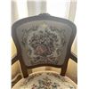 Image 2 : Antique Sitting Chair With Floral Upholstered Seat 25Lx24Dx35H