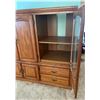 Image 3 : Solid Wood Entertainment Center With 2 Drawers & 3 Cabinet Doors 53.5Lx21Dx52.5H