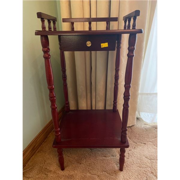 Solid Wood Shelf With Drawer 2 Tier 13l x 12D x 28H