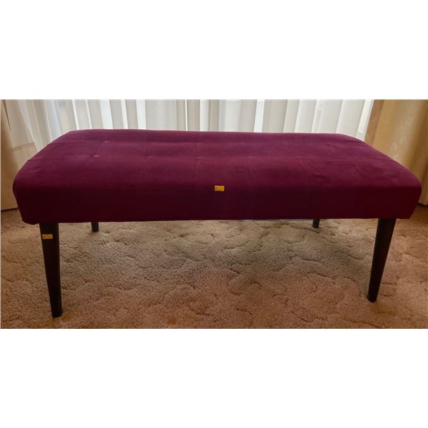 Entry Bench Solid Wood and Upholstered 39L x 14D x 15H