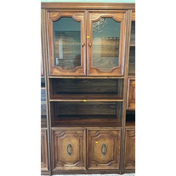 Solid Wood & Glass Display Cabinet 32Lx15Dx72H