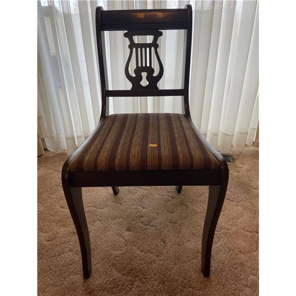 Solid Wood Harp Themed Dining Chair 16.5Lx19.5Dx32.5H