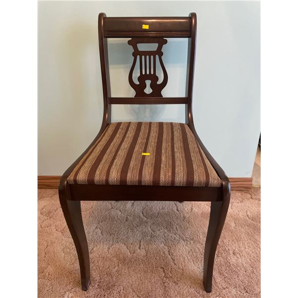 Solid Wood Harp Themed Dining Chair 16.5Lx19.5Dx32.5H