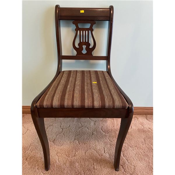 Solid Wood Harp Themed Dining Chair 16.5Lx19.5Dx32.5H