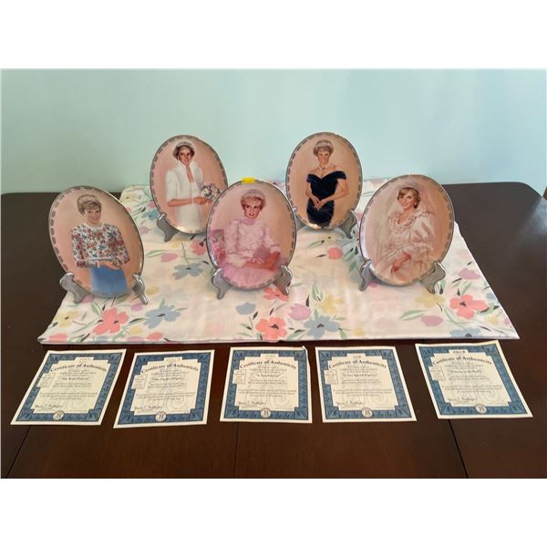 Assorted Collection Of Princess Diana Collector Plates - Plate Stands Included