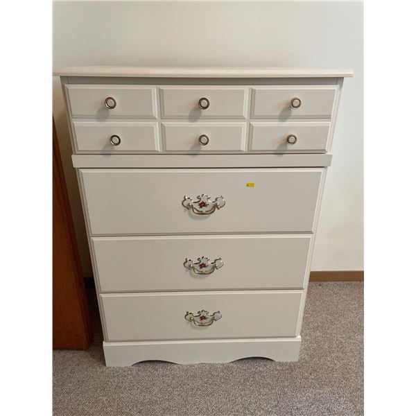 Solid Wood Vintage Retro 4 Drawer Dresser 27.5Lx15.5Dx38H