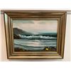 Image 1 : Artist Bernard Ocean Theme In Wooden Frame 20.5Lx16H