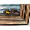 Image 2 : Artist Bernard Ocean Theme In Wooden Frame 20.5Lx16H