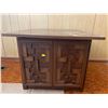 Image 1 : Vintage Retro Table With Cabinet Door 23.5Lx23.5Dx18.5H