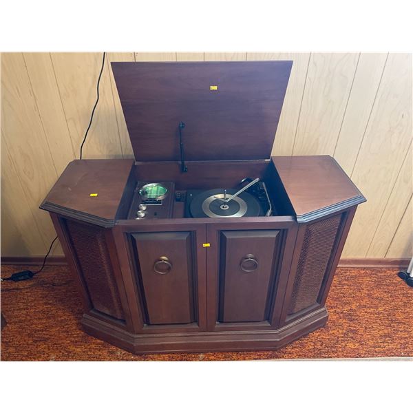 Cabinet By Deilcraft Milford - Electrohome Radio & Garrard Turntable Model # 2025TC  42Lx16.5Dx28H