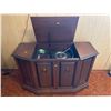Image 1 : Cabinet By Deilcraft Milford - Electrohome Radio & Garrard Turntable Model # 2025TC  42Lx16.5Dx28H