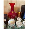 Image 3 : Assorted Collection of Home Items Crystal Vase in Box Red Vase Stein and More