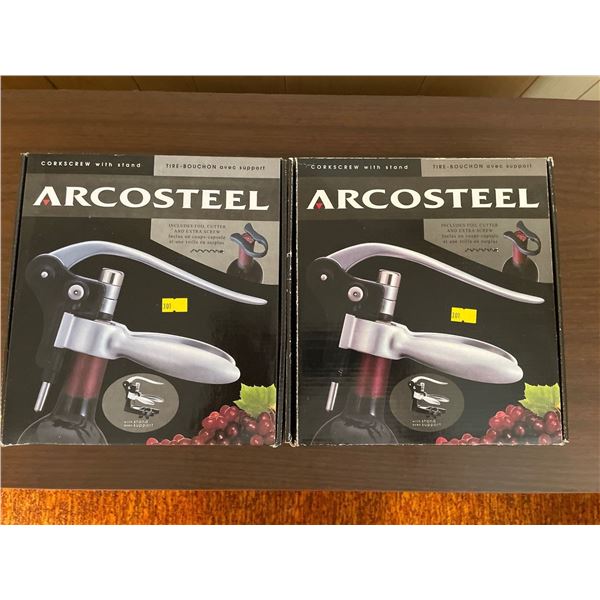 2 Arcosteel Corkscrews With Stand In Original Packaging