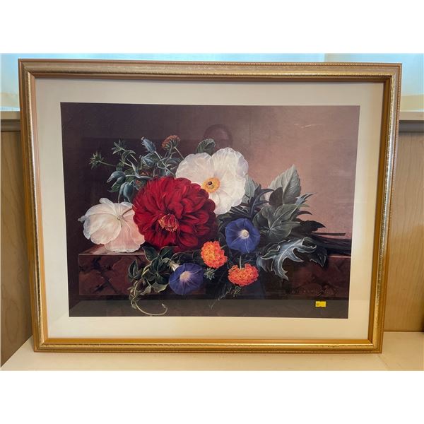 Floral Wall Art In Decorative Frame 31Lx24.5H