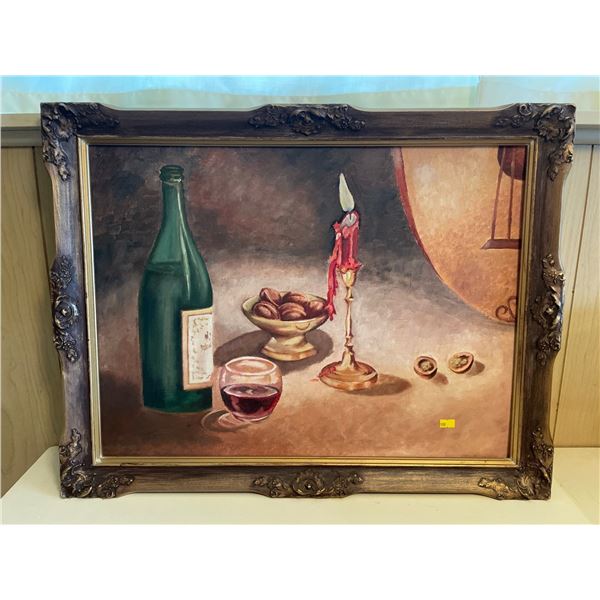 Wall Art In Decorative Wooden Frame 28Lx22H