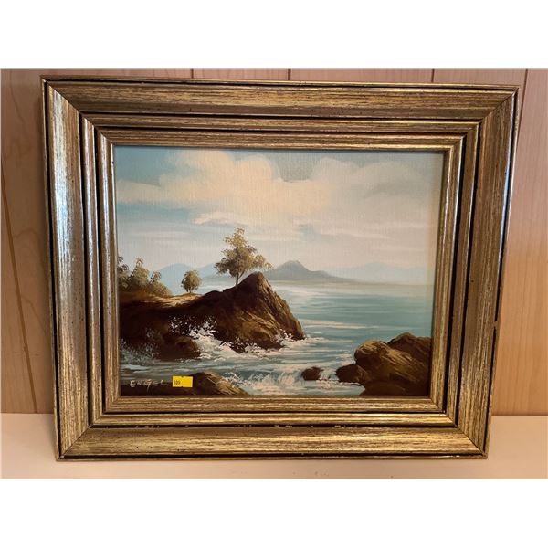 Artist Engel In Decorative Wooden Frame 19Lx16H