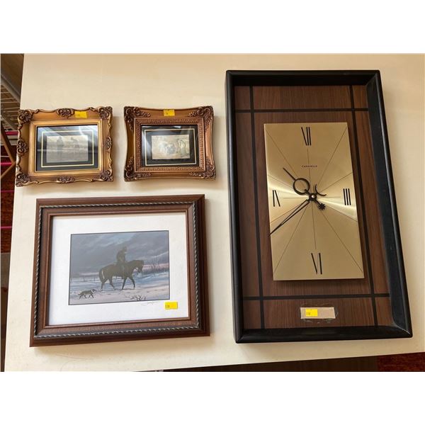 Assorted Collection Of Wall Art & Clock