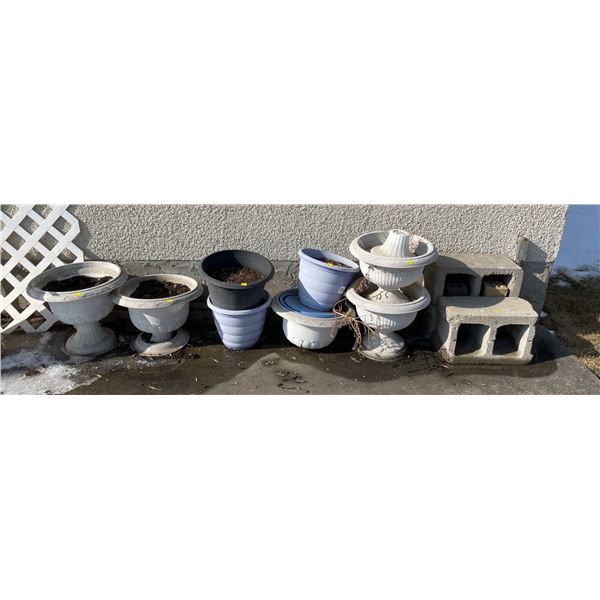 Assorted Collection Of Outdoor Gardening Pots & More