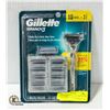 Image 1 : NEW GILETTE MACH3 NEBS RAZOR WITH 10 BLADE REFILLS