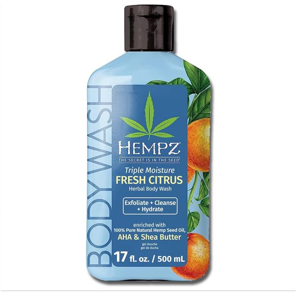 NEW HEMPZ TRIPLE MOISTURE FRESH CITRUS HERBAL BODY