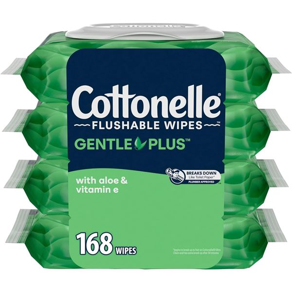 NEW COTTONELLE FLUSHABLE WIPES WITH ALOE