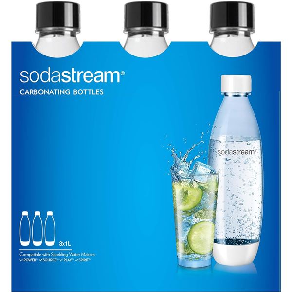 NEW LOT OF 6X1L SODASTREAM CARBONATING BOTTLES