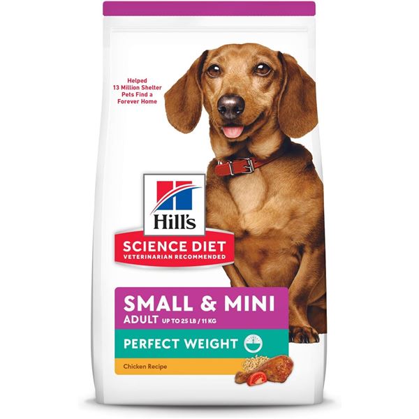 NEW 4LB BAG OF HILLS ADULT DRY DOG FOOD, SMALL &