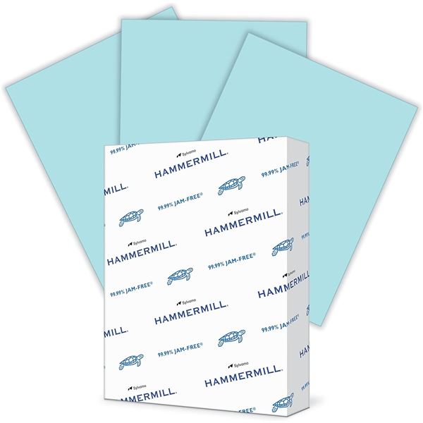 NEW 500 SHEETS OF HAMMERMILL 8.5 X 11  COLORED