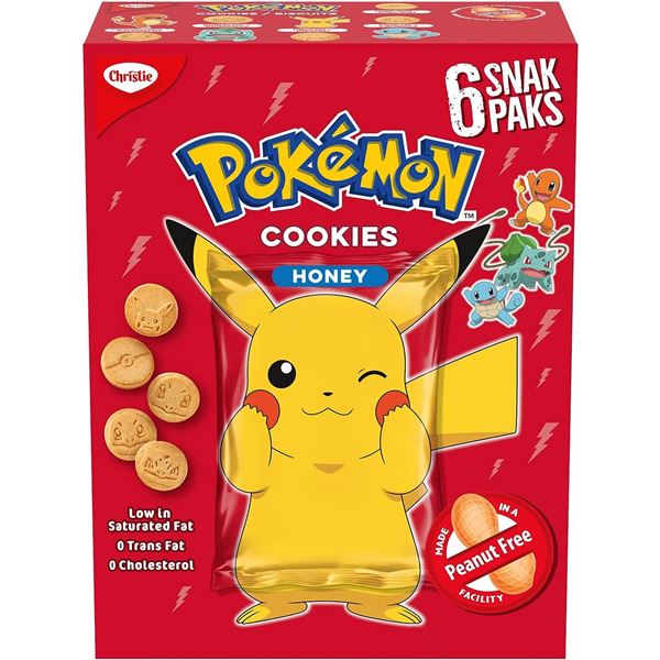 NEW 2 X 150G - 6PACKS OF POKEON HONEY COOKIES