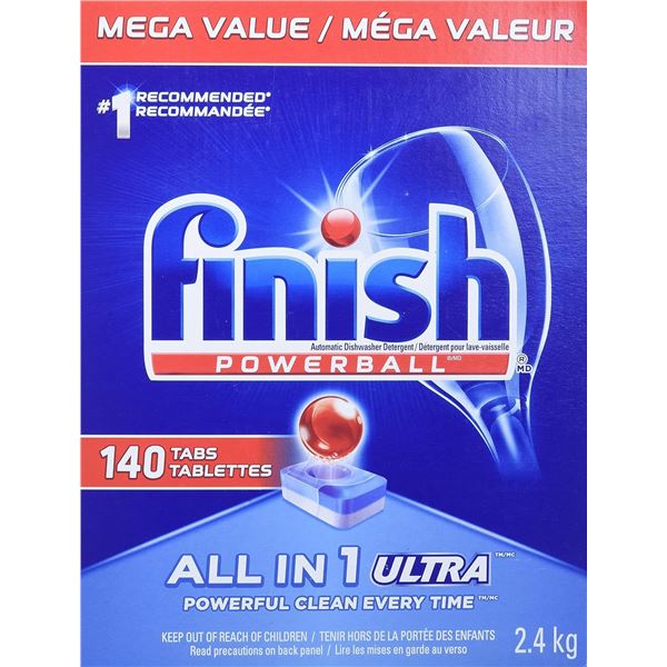 NEW 140 PACK OF FINISH POWERBALL ALL IN 1 ULTRA